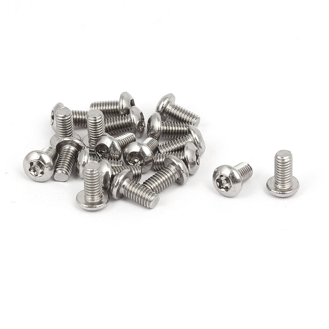 uxcell Uxcell M3x6mm 304 Stainless Steel Button Head Torx Security Machine Screws 20pcs
