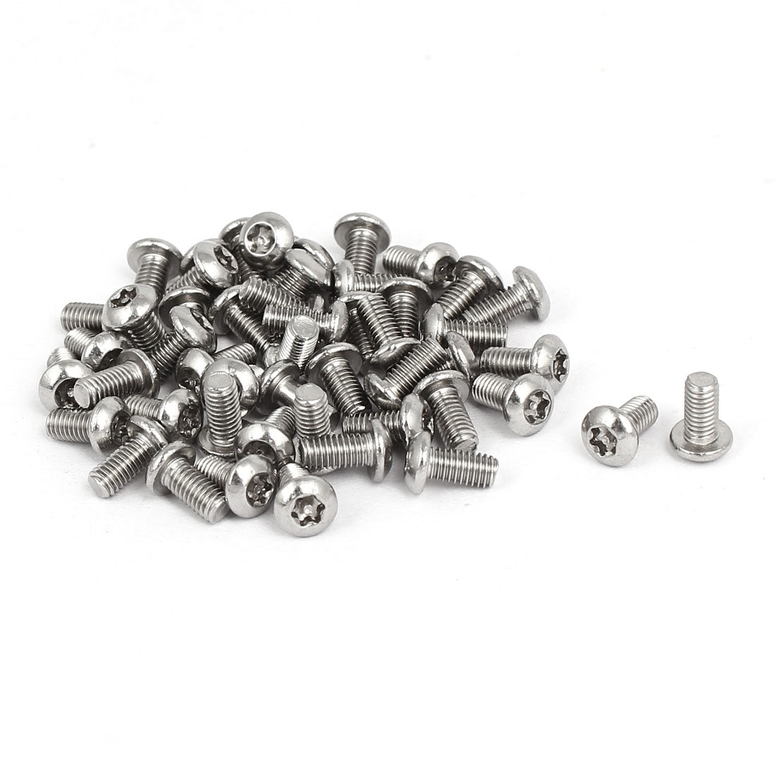 uxcell Uxcell M3x6mm 304 Stainless Steel Button Head Torx Security Machine Screws 50pcs