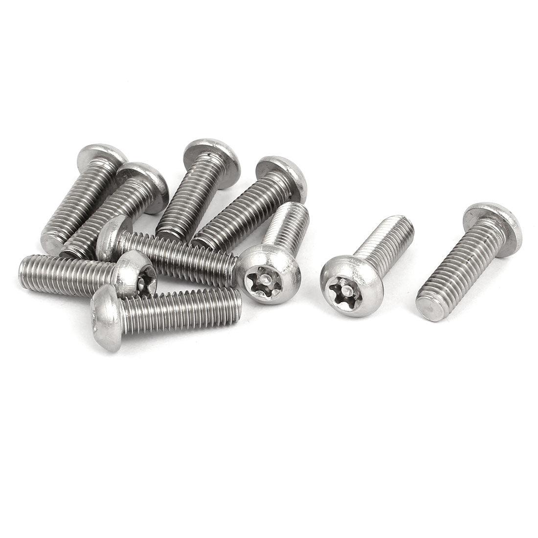 uxcell Uxcell M8x25mm 304 Stainless Steel Button Head Torx Security Machine Screws 10pcs