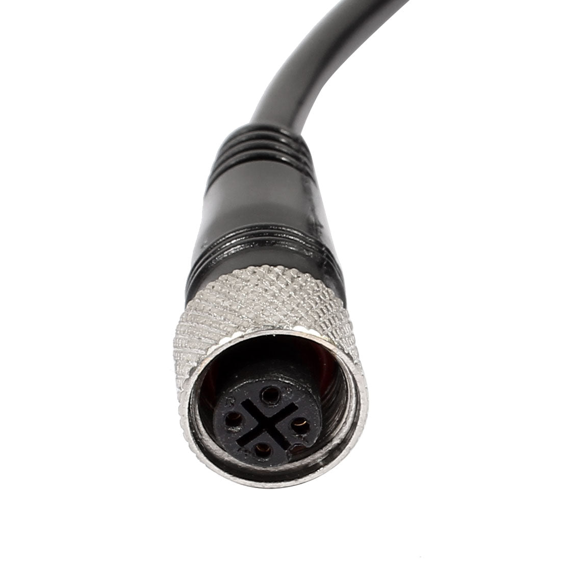 uxcell Uxcell M12 Female Straight 4 Pin Connector Aviation Socket Electrical Cable 2M