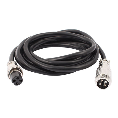 Harfington Uxcell GX16 4 Pin Male/Female Head Aviation Socket Connector Electrical Cable 2m