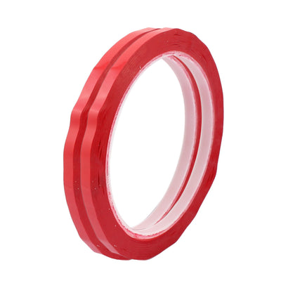 Harfington Uxcell 2Pcs 5mm Single Sided Strong Self Adhesive Mylar Tape 50M Length Red