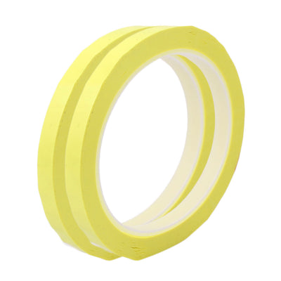 Harfington Uxcell 2 Pcs 8mm Single Sided Strong Self Adhesive Mylar Tape 50M Length Yellow