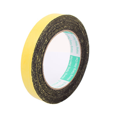 Harfington Uxcell 2Pcs 18mm x 1mm Single Sided Self Adhesive Shockproof Sponge Foam Tape 5M Length