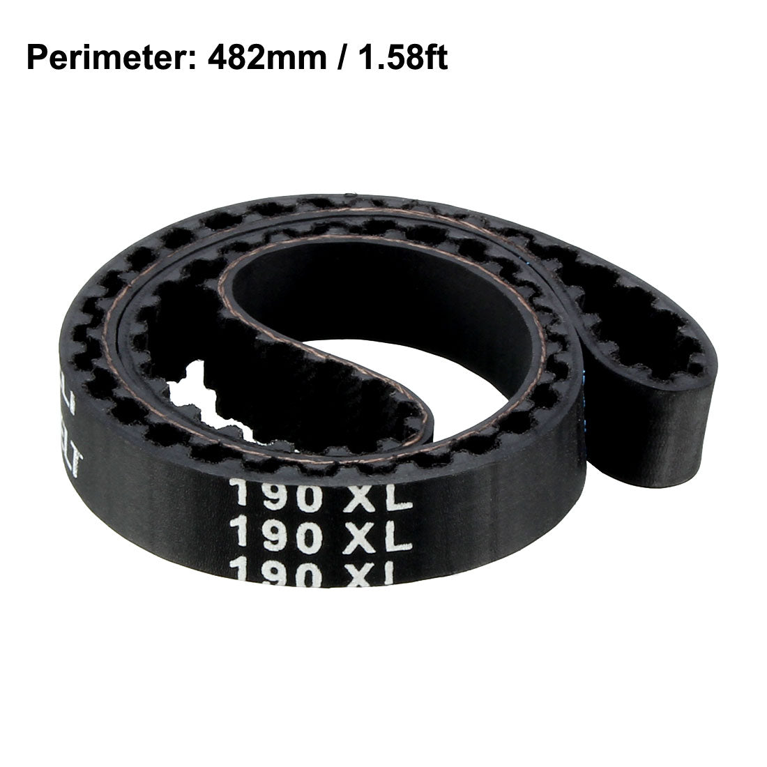 uxcell Uxcell 190XL Rubber Timing Belt Synchronous Closed Loop Timing Belt Pulleys 10mm Width