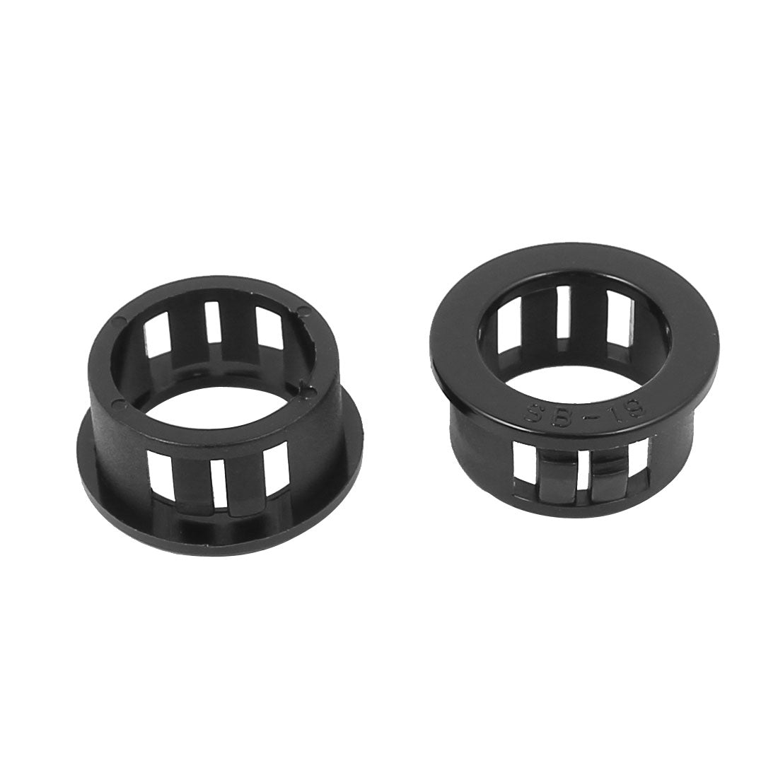uxcell Uxcell 30 PCS 19mm Mounted Dia Plastic Snap in Cable Hose Bushing Grommet Protector Black