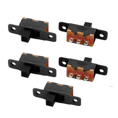 Harfington Uxcell 5Pcs SS-12F16 2 Position 3P SPDT Micro Miniature Slide Switch Latching Toggle Switch
