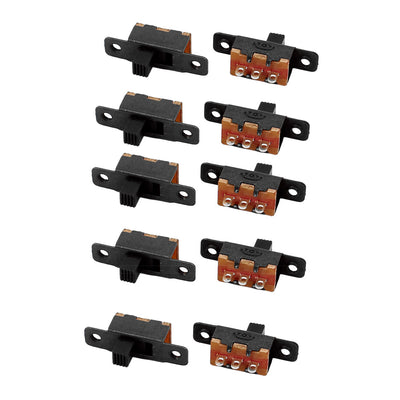 Harfington Uxcell 10Pcs SS-12F16 2 Position 3P SPDT Micro Miniature Slide Switch Latching Toggle Switch