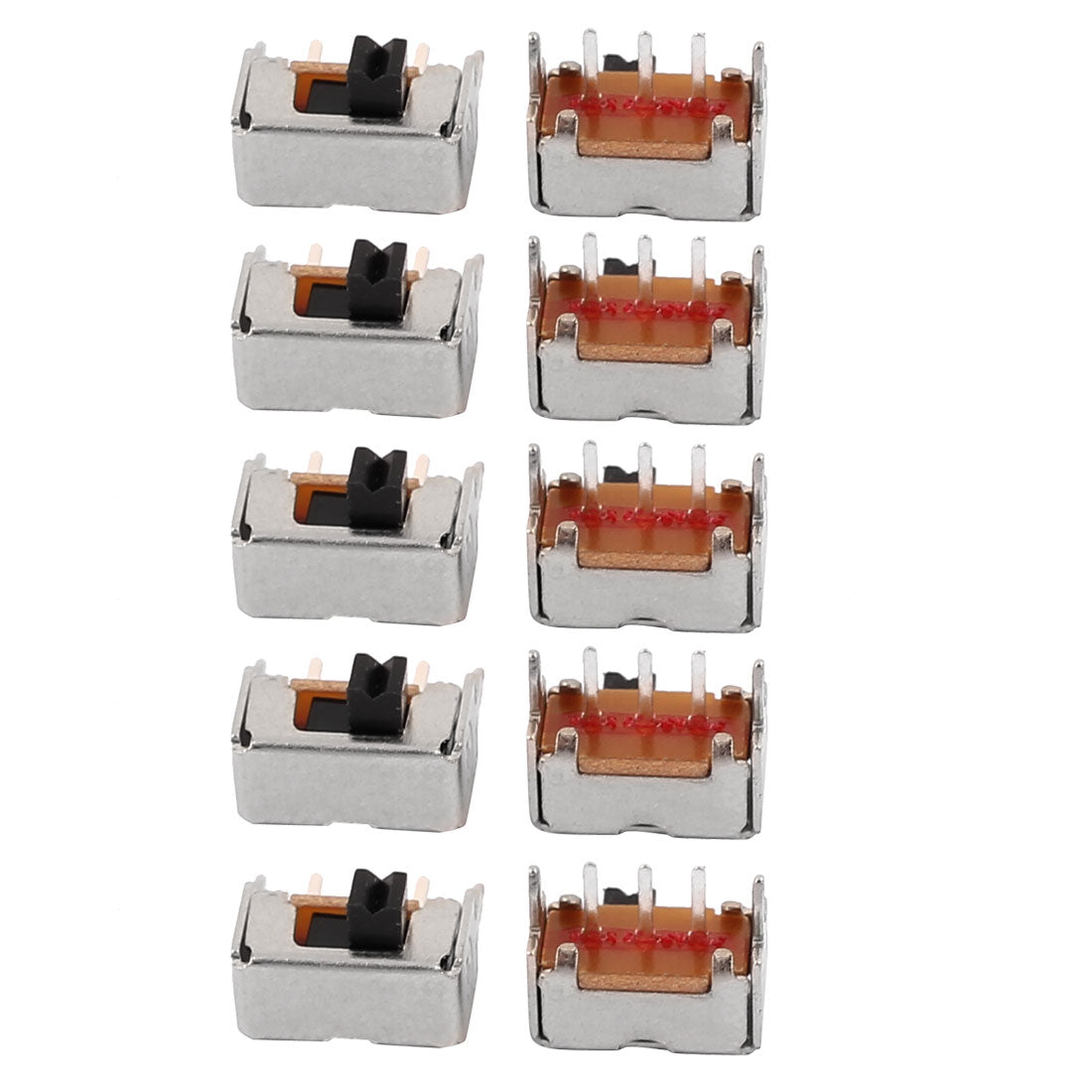uxcell Uxcell 10Pcs 2 Position 3P SPDT Micro Slide Switch Latching Switch 8mmx4mmx4mm
