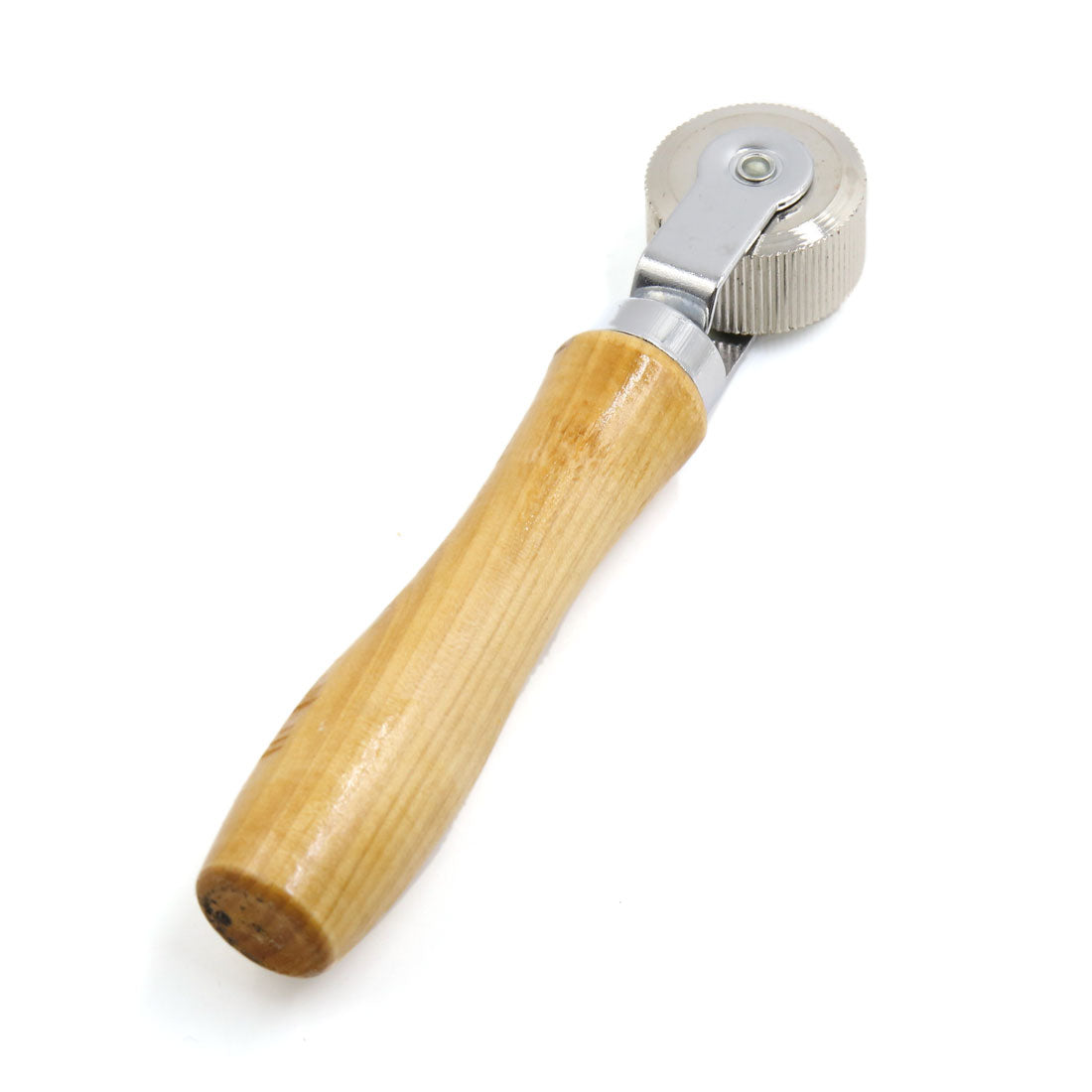 uxcell Uxcell Khaki Wooden Handle Car Sound Deadening Application Metal Roller Silver Tone
