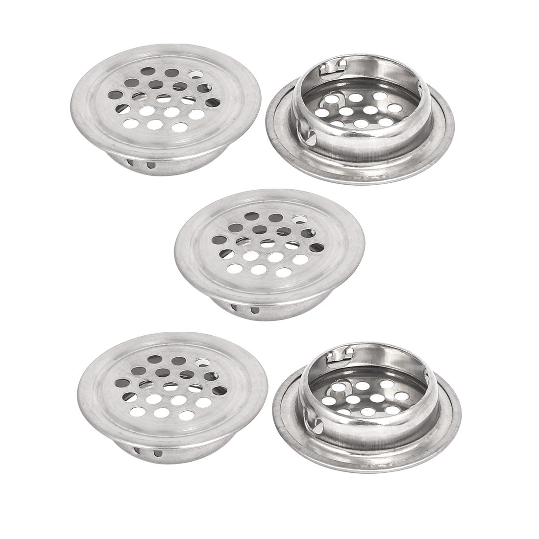 uxcell Uxcell 29mm Bottom Dia Stainless Steel Round Shaped Mesh Hole Air Vent Louver 5pcs
