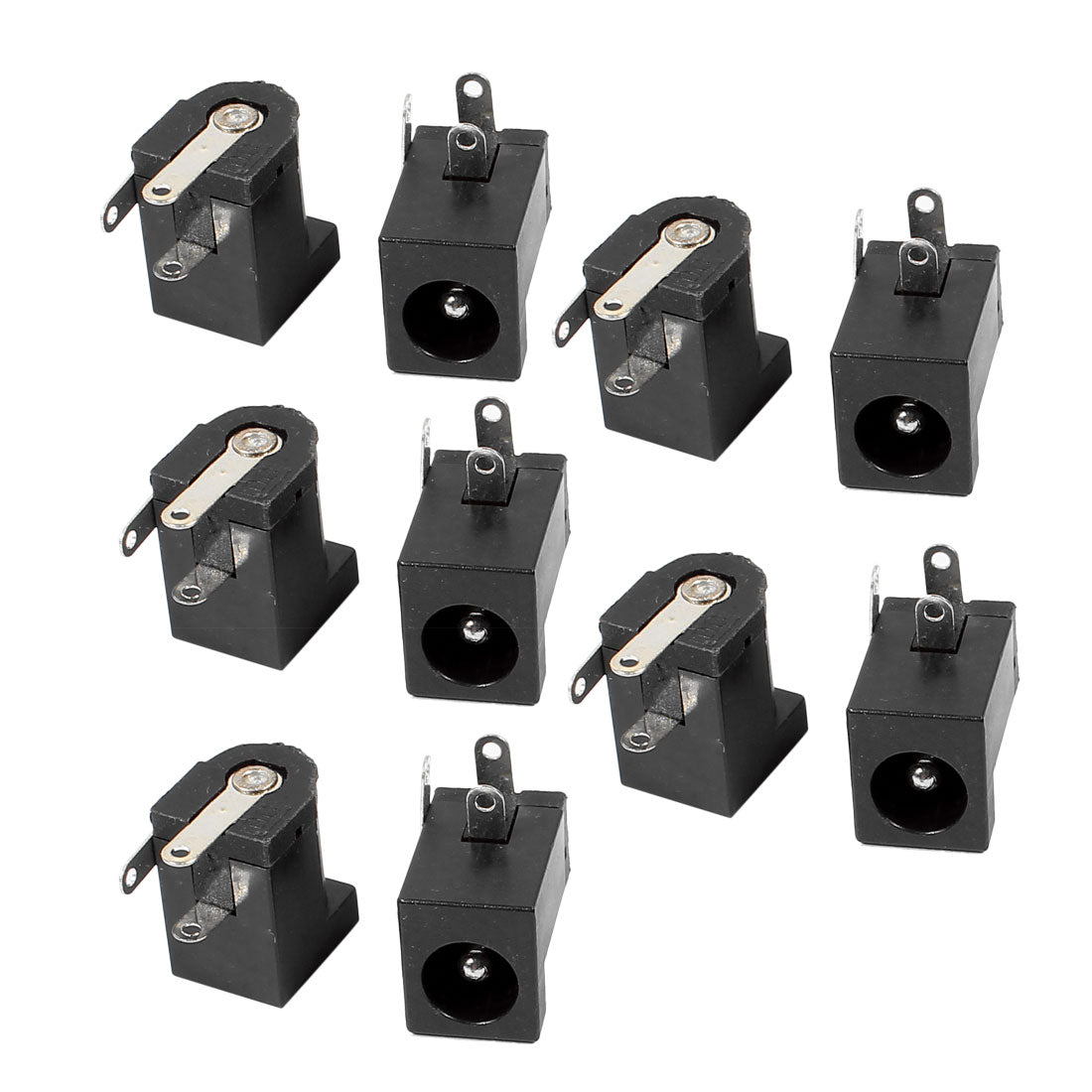 uxcell Uxcell 10pcs 3 Pins PCB Mount 5.5x2.5mm Female DC Power Jack Socket Connector DC-005