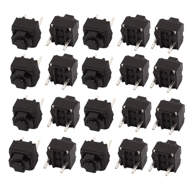 Harfington Uxcell 20Pcs 6.2x6.2x7.3mm Panel PCB Momentary Tactile Tact Push Button Switch 2 Pins DIP