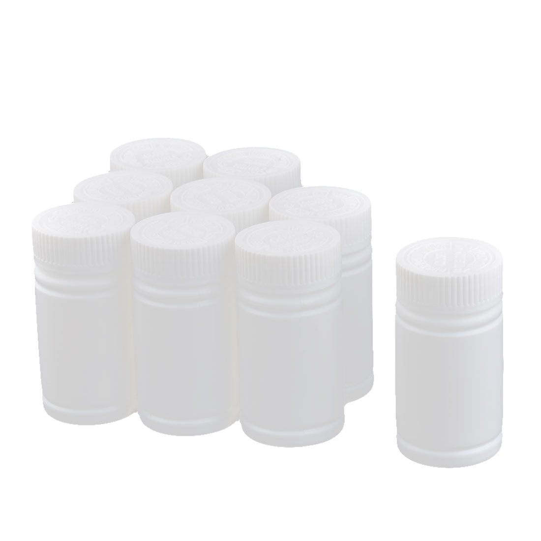 uxcell Uxcell Household Plastic Pill Chemical Reagent Vial Holder Storage Bottle 9pcs