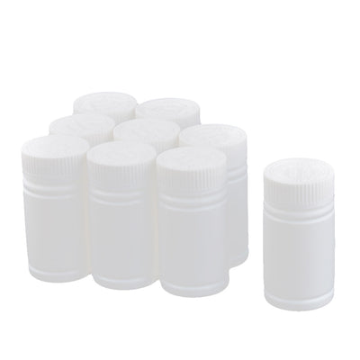 Harfington Uxcell Household Plastic Pill Chemical Reagent Vial Holder Storage Bottle 9pcs