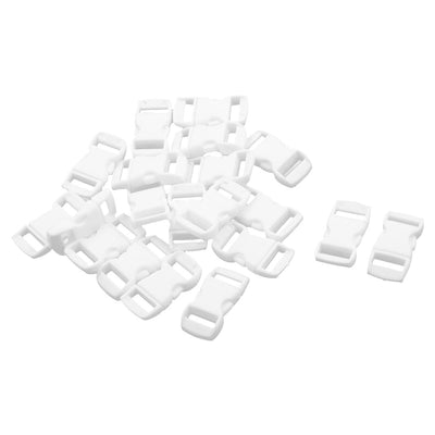 Harfington Uxcell Plastic Handbag Webbing Adjustive Quick Release Buckle White 10mm Strap Width 20 PCS