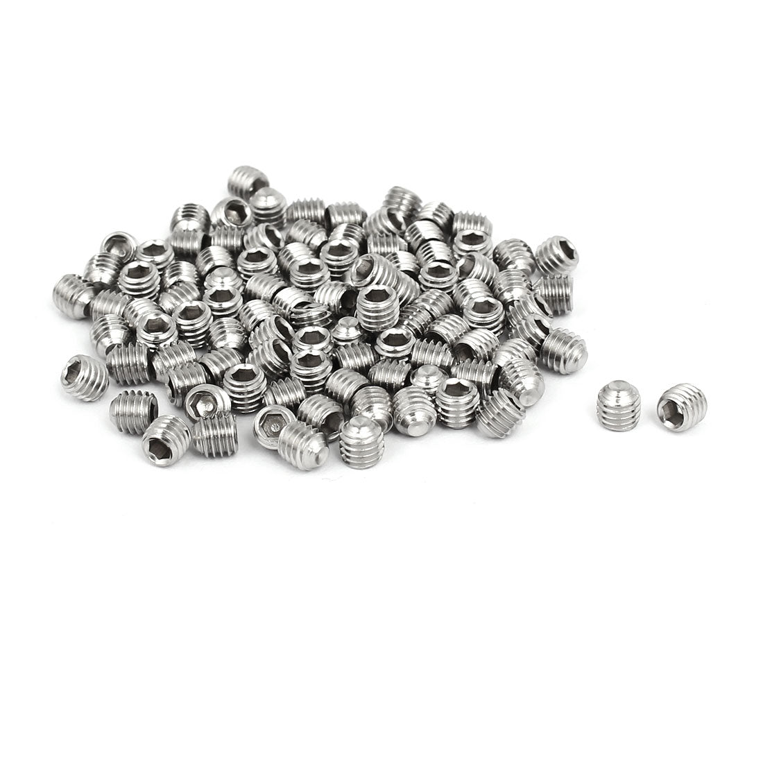 uxcell Uxcell M5x5mm 316 Stainless Steel Hex Socket Cup Point Grub Set Screws 100pcs