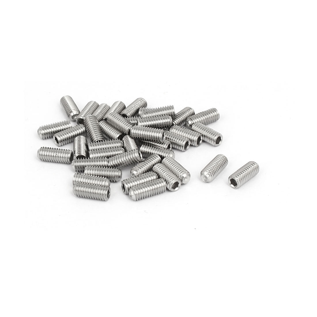 uxcell Uxcell M5x12mm 316 Stainless Steel Hex Socket Cup Point Grub Set Screws 40pcs
