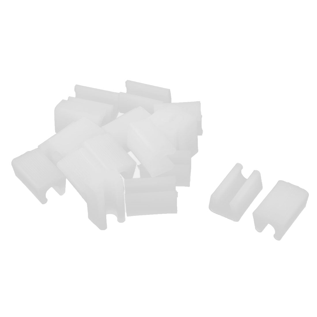 uxcell Uxcell Chair Foot Plastic U Shaped Floor Glides Tubing Caps Cover White 9mm Dia 20pcs