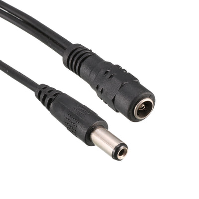 Harfington Uxcell 2.1 x 5.5mm Female to 2 Male DC Power Extension Cable Cord Black 20cm Length