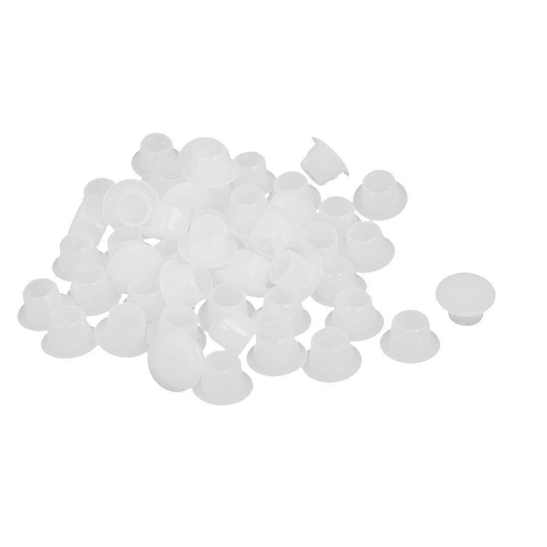 uxcell Uxcell 8mm Dia Plastic Straight Line Screw Cap Covers Hole Lids White 50pcs