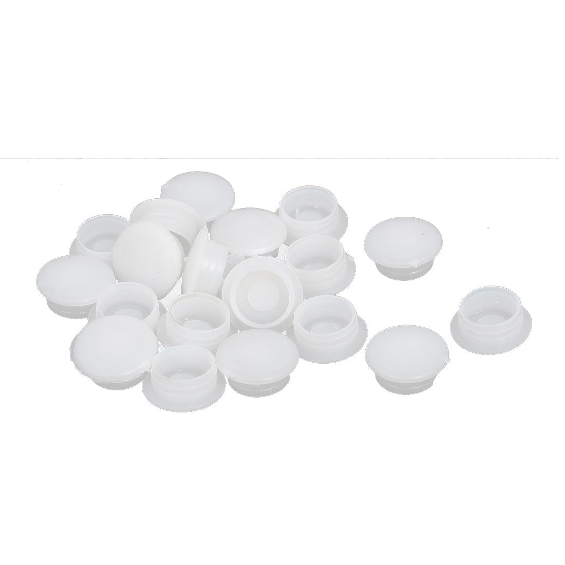 uxcell Uxcell 12mm Dia Hole Screw Type Plastic Cap Covers White  for Home Furniture 20 Pcs