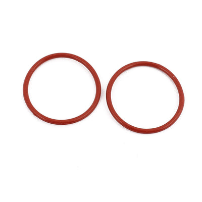 Harfington Uxcell 20Pcs 24mm x 1.5mm Rubber O-rings NBR Heat Resistant Sealing Ring Grommets Red