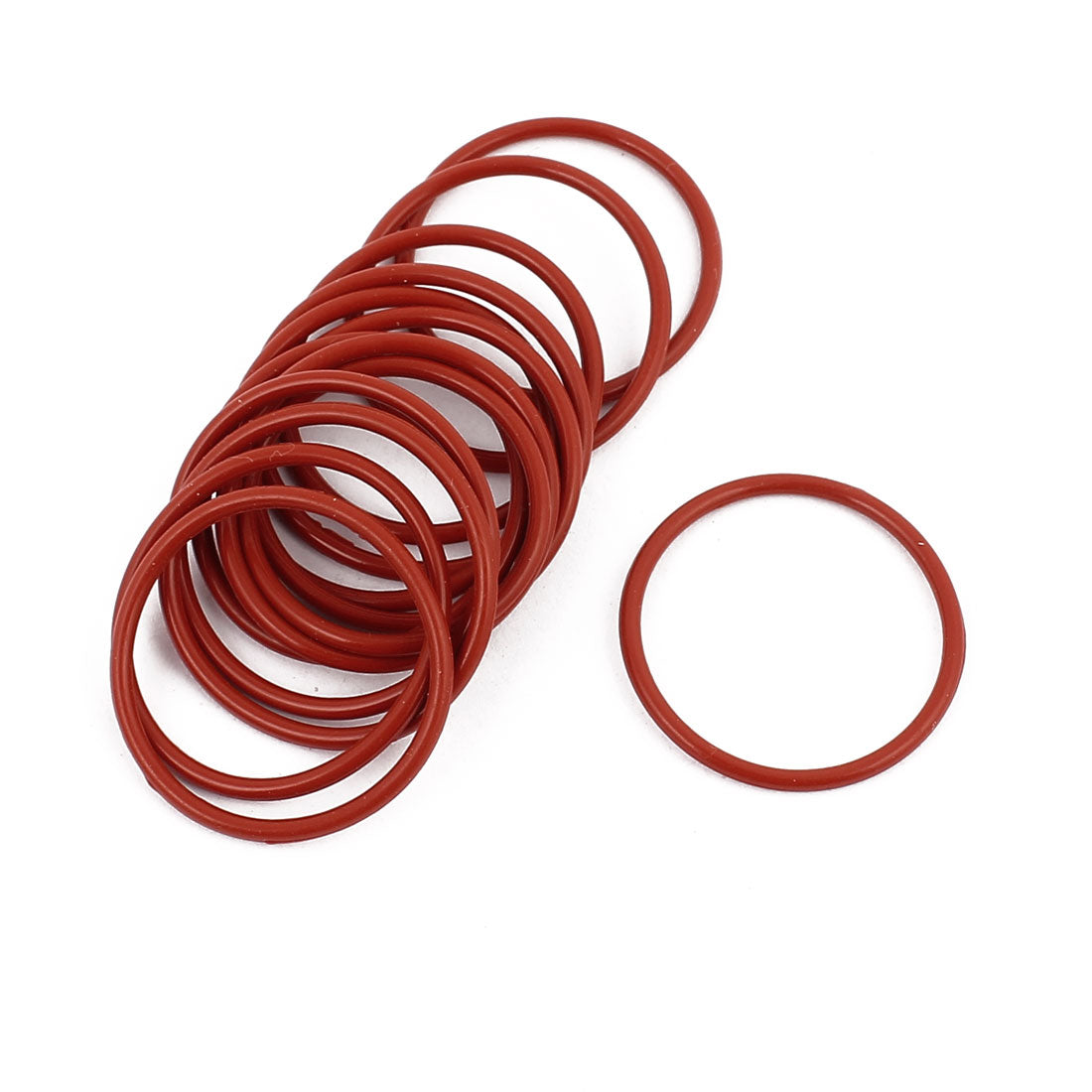 uxcell Uxcell 20Pcs 24mm x 1.5mm Rubber O-rings NBR Heat Resistant Sealing Ring Grommets Red