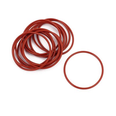 Harfington Uxcell 15Pcs 35mm x 1.5mm Rubber O-rings NBR Heat Resistant Sealing Ring Grommets Red