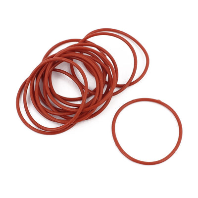 Harfington Uxcell 15Pcs 32mm x 1.5mm Rubber O-rings NBR Heat Resistant Sealing Ring Grommets Red
