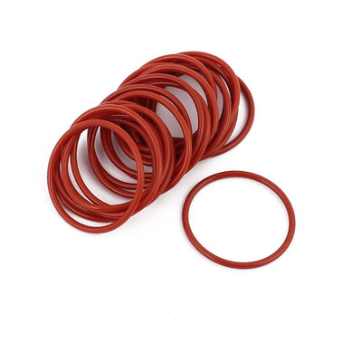Harfington Uxcell 20Pcs Red 23mm x 1.5mm Heat Resistance Non-toxic Oil Resistant NBR Nitrile Rubber O Ring Sealing Ring