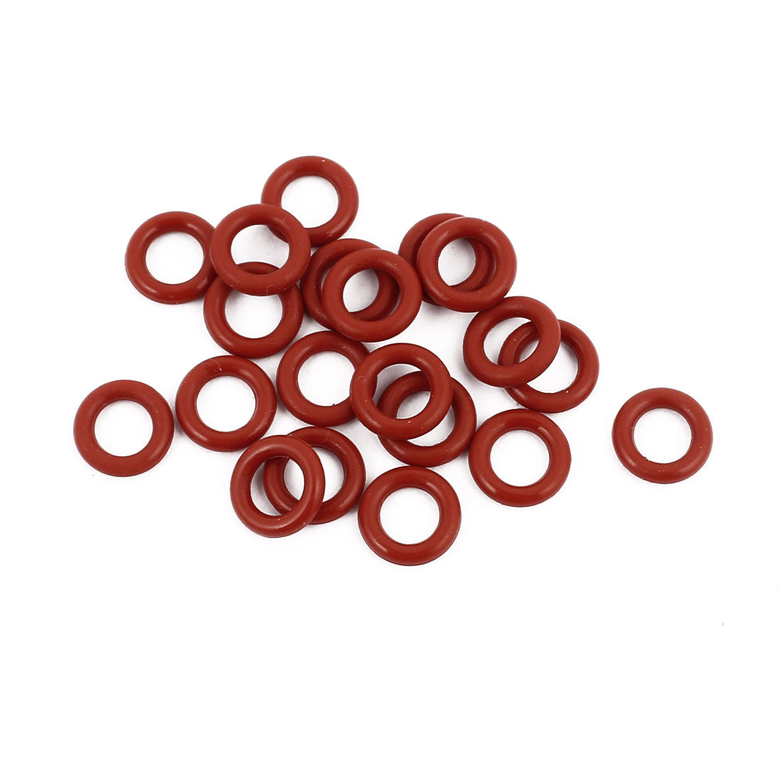 uxcell Uxcell 20Pcs 9mm x 1.9mm Rubber O-rings NBR Heat Resistant Sealing Ring Grommets Red