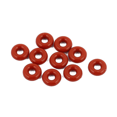 Harfington Uxcell 10Pcs 6mm x 1.9mm Rubber O-rings NBR Heat Resistant Sealing Ring Grommets Red