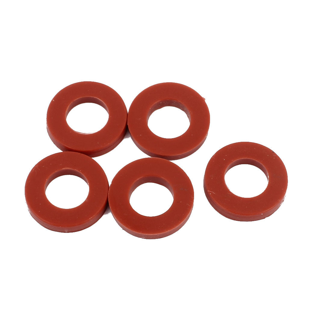 uxcell Uxcell 5pcs 19mm x 10mm x 3mm Silicone O Ring Seal Gaskets Red for Pipe Tube Hose