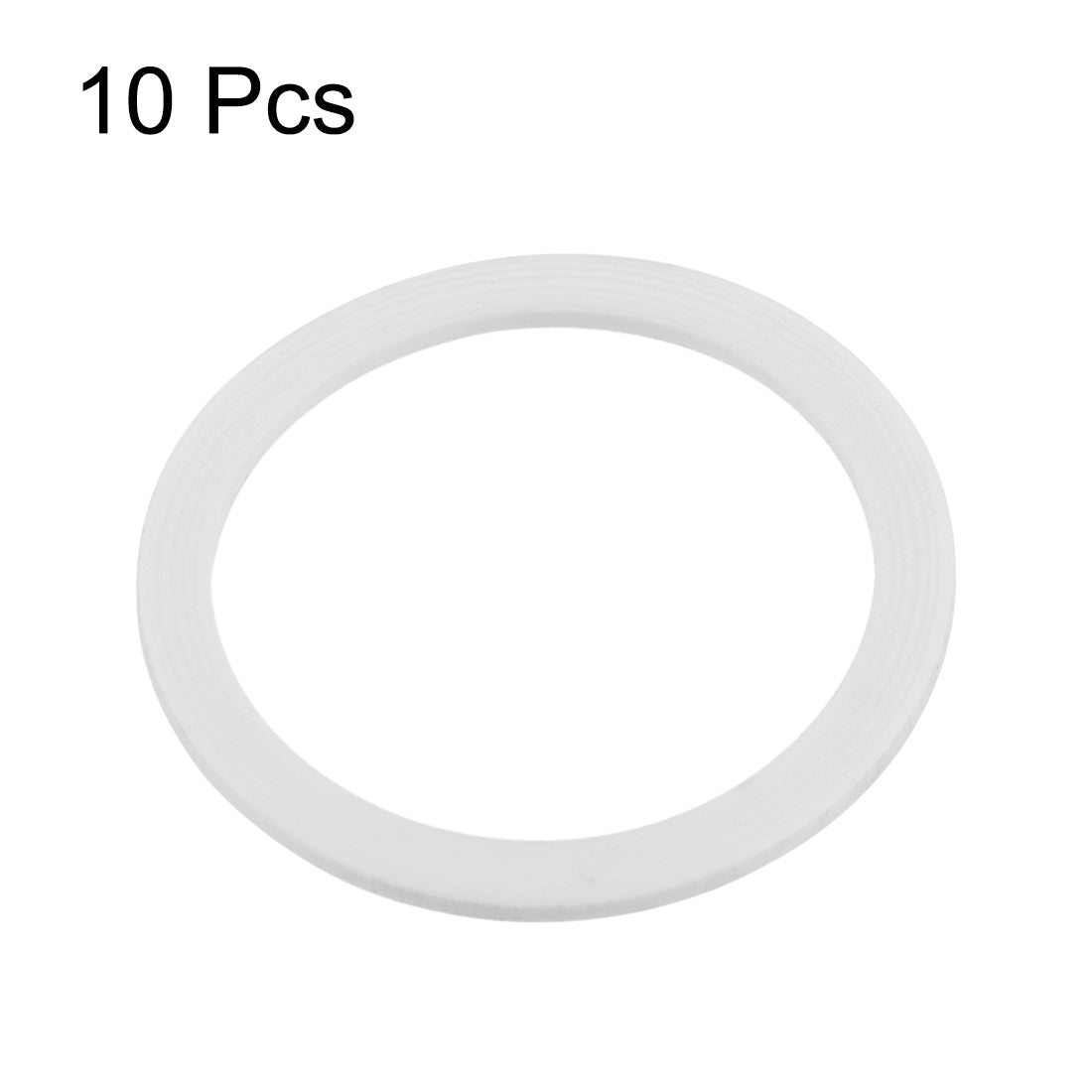 uxcell Uxcell 10Pcs 55x45x2mm Flange PTFE Sealing Gasket Sanitary Pipe Fitting Ferrule White