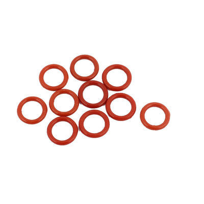 Harfington Uxcell 10pcs 12mmx1.9mm Heat Resistant Silicone O Ring Oil Sealing Ring Gasket Red