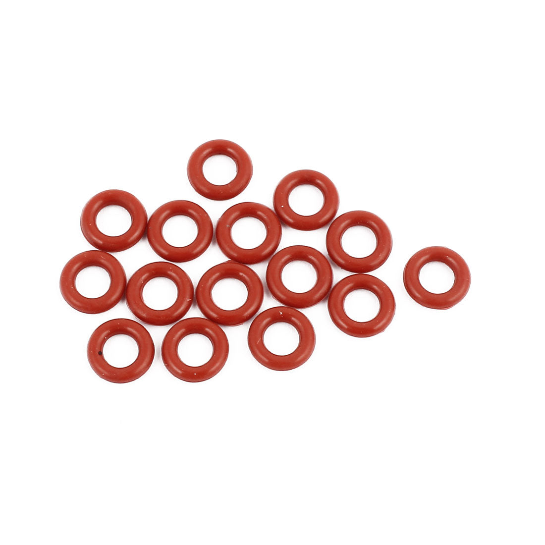 uxcell Uxcell 15pcs 8mmx1.9mm Heat Resistant Silicone O Ring Oil Sealing Ring Gasket Red