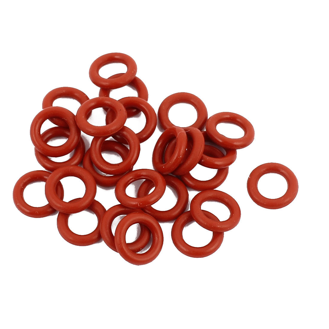 uxcell Uxcell 25pcs 9mmx1.9mm Heat Resistant Silicone O Ring Oil Sealing Ring Gasket Red