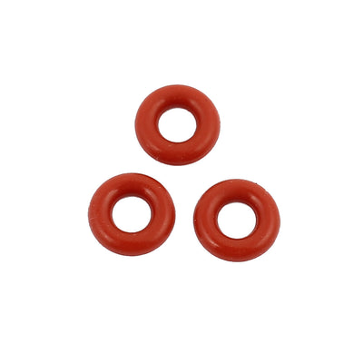 Harfington Uxcell 25pcs 7mmx1.9mm Heat Resistant Silicone O Ring Oil Sealing Ring Gasket Red