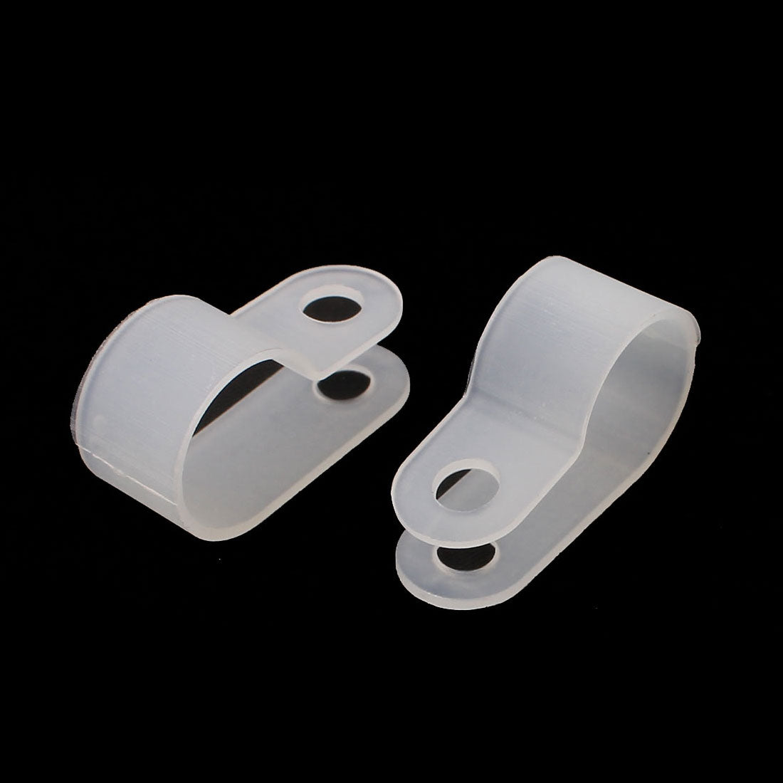 uxcell Uxcell 400Pcs Nylon R Type 1/2" 13.2mm Cable Cord Wire Clamp Clip Fastener White