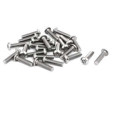 Harfington Uxcell M4 x 16mm 304 Stainless Steel Torx Security Pan Head Screws Fasteners 25PCS