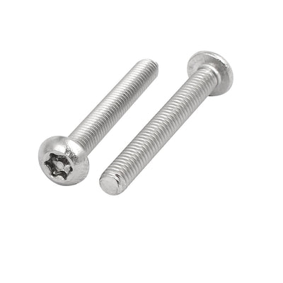 Harfington Uxcell M4 x 30mm 304 Stainless Steel Torx Security Pan Head Screws Fasteners 50PCS
