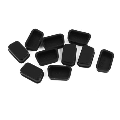 Harfington Uxcell 10Pcs DB-9G Black Silicone Anti-dust Stopper/Plug for Protect Data Port Of PC
