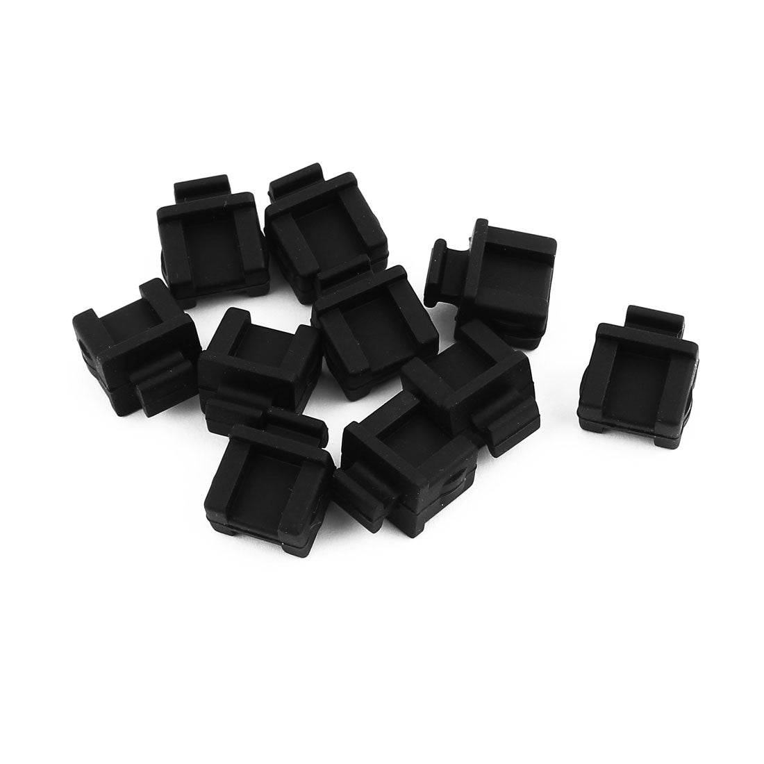 uxcell Uxcell 10Pcs SFP-B Black Silicone Anti-dust Stopper/Plug for Protect Data Port Of Devices