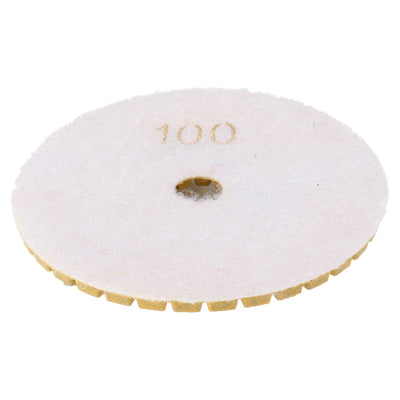 Harfington Uxcell 3-inch Diamond Wet Polishing Pad Grit 100 10pcs for Granite Concrete