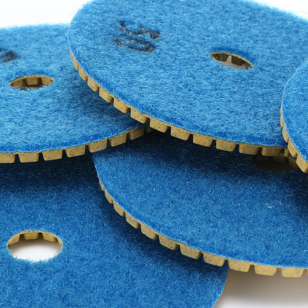 uxcell Uxcell 4" Diamond Wet Polishing Pad Disc Grit 50 10pcs for Granite Concrete Marble