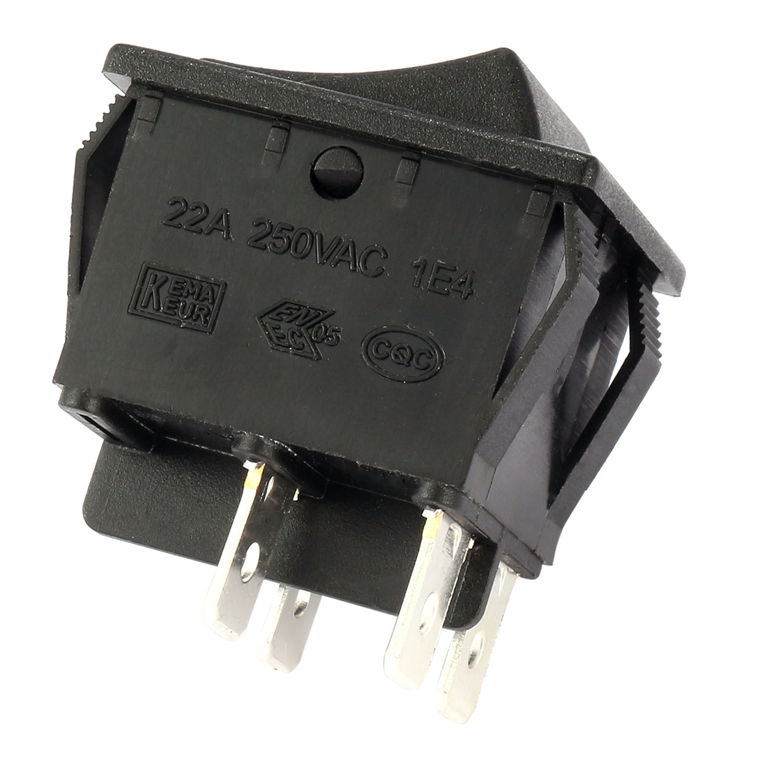 uxcell Uxcell AC 20A/125V 22A/250V DPST 4 Terminal 2 Position I/O Boat Rocker Switch