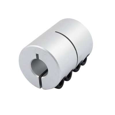 Harfington Uxcell Motor Shaft 12.7mm to 14mm Joint Helical Beam Coupler Coupling 32mm Dia 45mm Length