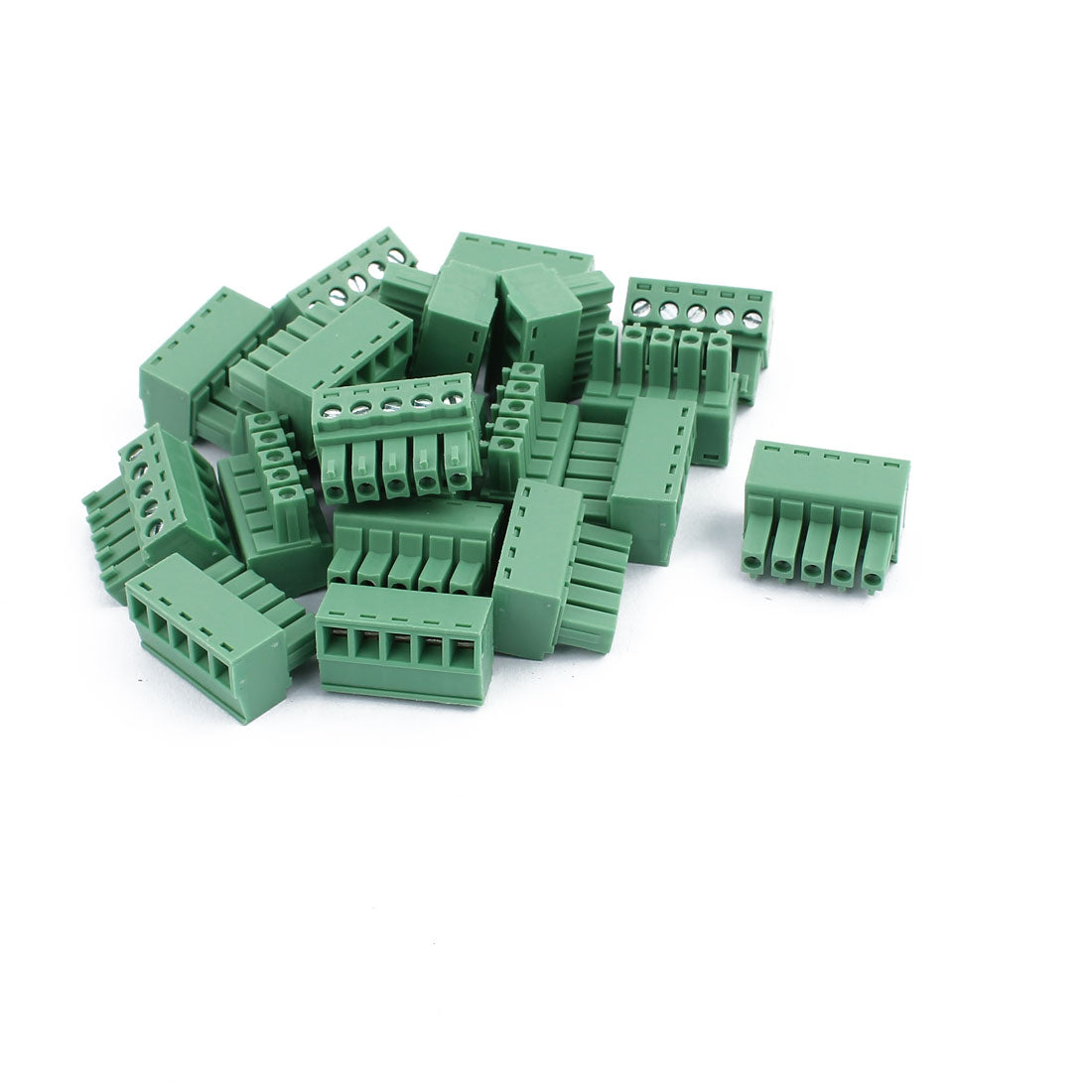uxcell Uxcell 20Pcs 300V 2EDGK 3.81mm Pitch 5-Pin PCB Screw Terminal Block Connector