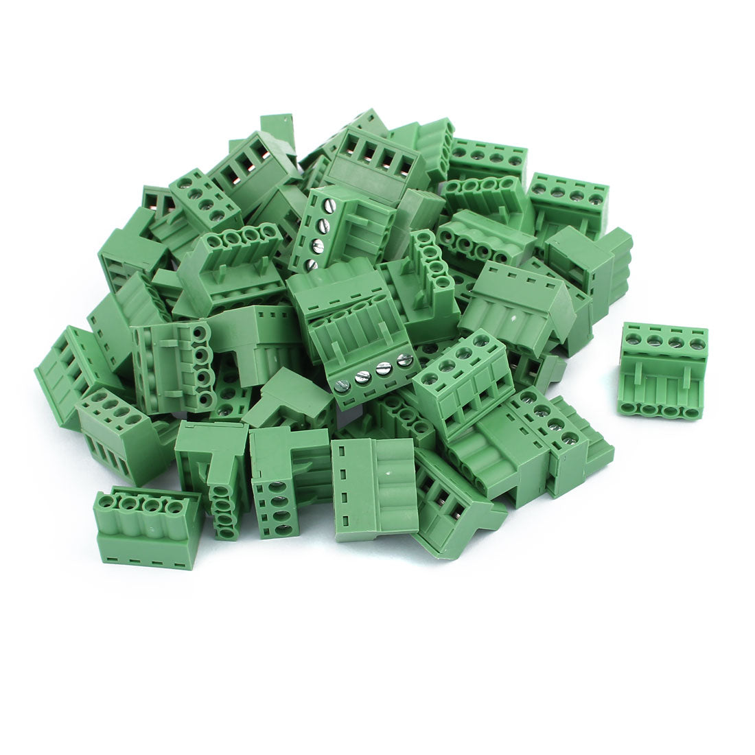 Uxcell Uxcell 50Pcs 300V KF2EDGK 5.08mm Pitch 4-Pin PCB Screw Terminal Block Connector